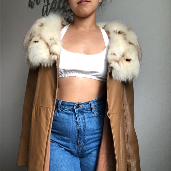 Vintage 24k Leather By Dan di modes Carmel Coat - Picture 1 of 8